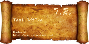 Tasi Réka névjegykártya